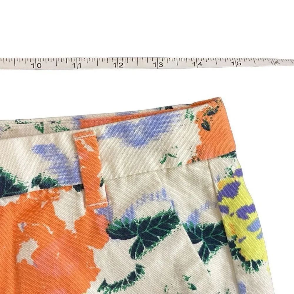 Gap size 2 floral shorts orange flowers